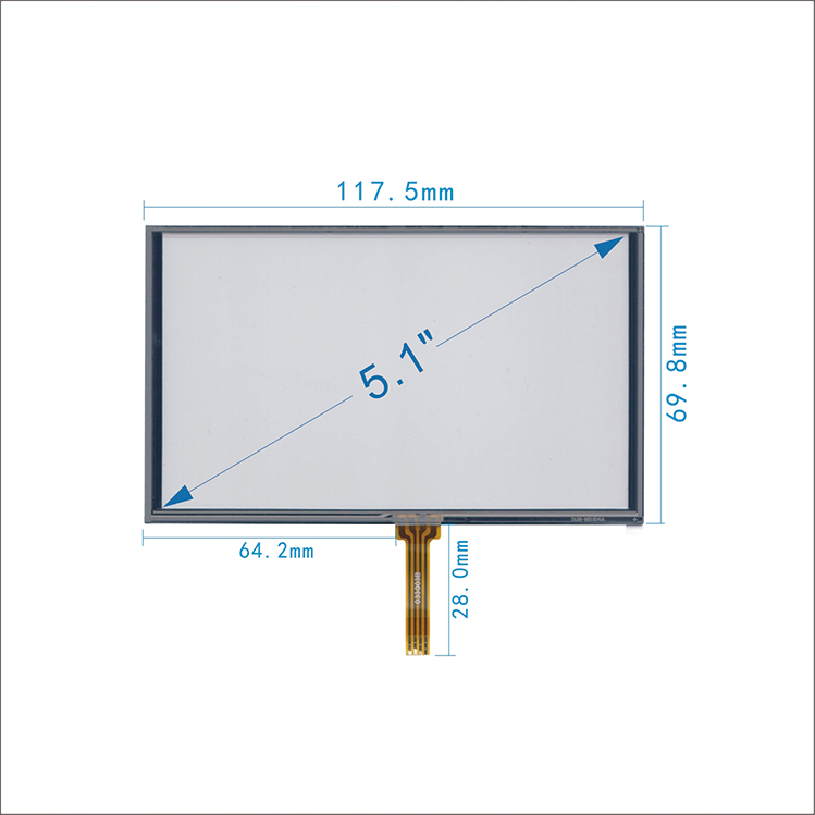 5.1寸电阻屏 5.1TP触摸片 POS机触摸屏 触摸屏工厂直销